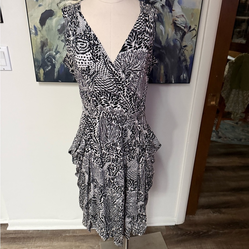 Marc By Marc Jacobs Black and White Asymmetrical Dress